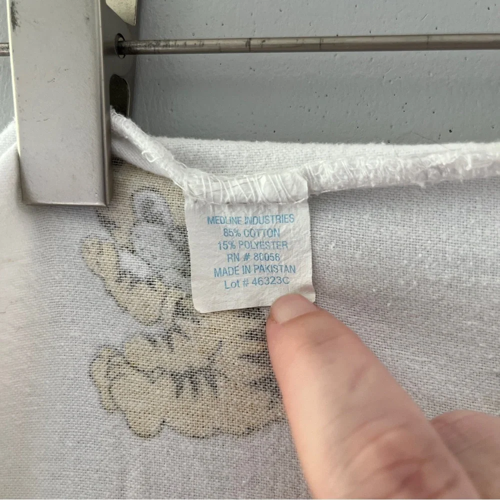 Vintage Medline Industries Baby Receiving Blanket Tiger Print Cotton Classic